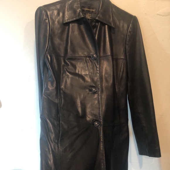 Classiques Entier 100% lambskin leather trenchcoat. Size S - Picture 2 of 8
